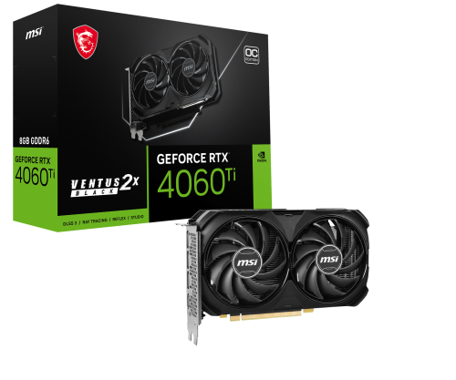 PLACA GRÁFICA MSI RTX 4060TI VENTUS 2X BLACK 8G OC