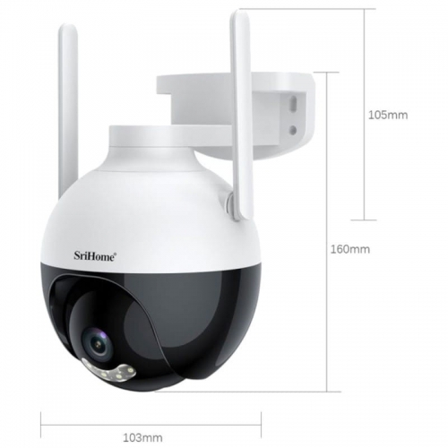 Câmera de Segurança Sricam SH045 1080P WiFi Branca