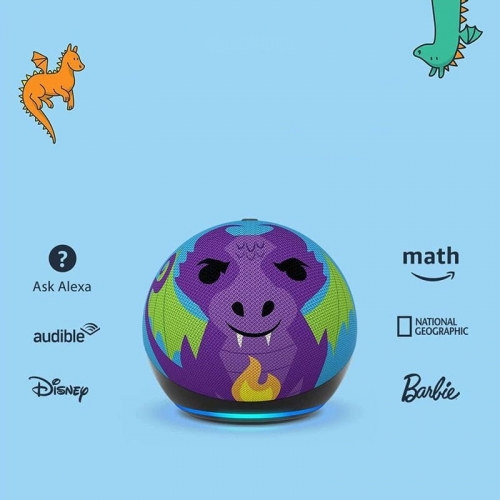 Amazon Echo Dot Kids (5.Gen) Roxo - Alto-Falante Inteligente