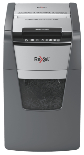 Destruidora de Papel Automática Rexel Optimum AutoFeed 130X com Corte de Partículas P-4 - Alimentação Automática de 130 Folhas,Alimentação Manual de