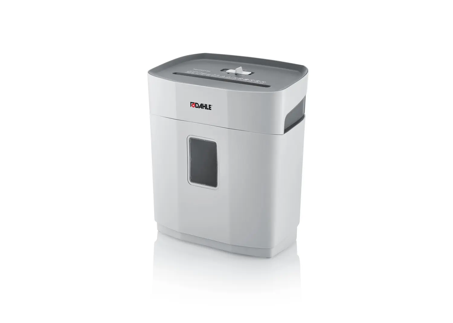 Triturador de Papel Manual Dahle PaperSAFE 100,Corte de Partículas P-4 - Tritura até 5 Folhas - Cesto de 12L - Adequado para Papel e Cartões - Cinza