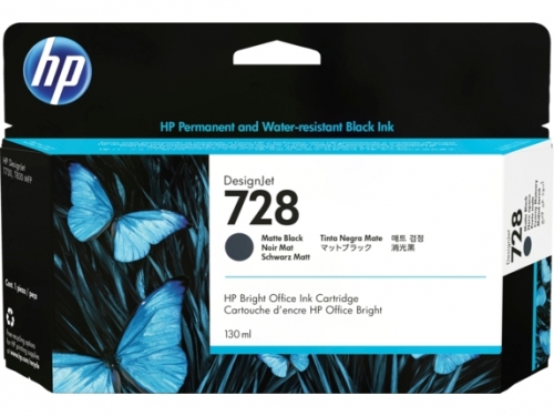 HP 728 Preto Mate Cartucho de Tinta Original - 3WX25A