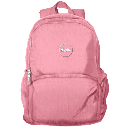 Dohe Serie Pastel Mochila Escolar Mediana - 2 Compartimentos - Alças Reforçadas e Ajustáveis - Asa Superior - Cor Rosa Pastel