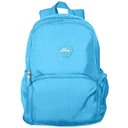Dohe Serie Pastel Mochila Escolar Mediana - 2 Compartimentos - Alças Reforçadas e Ajustáveis - Asa Superior - Cor Azul Pastel