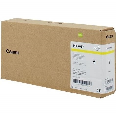 Canon PFI706 Amarelo Cartucho de Tinta Original - 6684B001