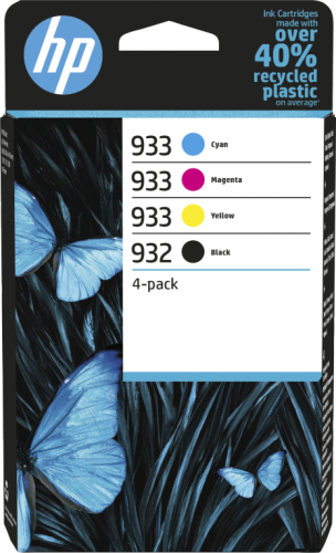 HP 932 + 933 Pack de 4 Cartuchos de Tinta Originales - 6ZC71AE