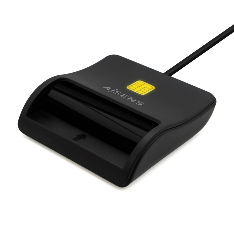 Aisens Leitor de Cartões Inteligente Dni Usb-c Black