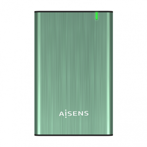 Aisens External Case 2.5″ para discos rígidos SATA I,II e III de 9,5 mm para USB 3.0/USB 3.1 GEN1 - Spring Green