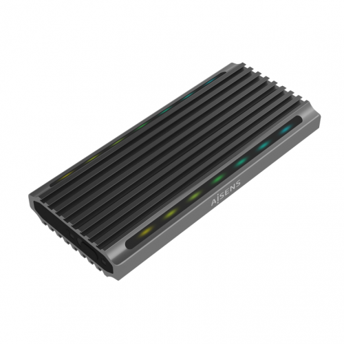 Caixa externa Aisens M.2 (NGFF) para SSD M.2 SATA/NVME para USB3.1 GEN2 - Cinzento