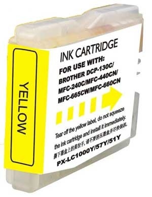 Brother LC1000XL/LC970XL Amarelo Cartucho de Tinta Generico - Substitui LC1000Y/LC970Y