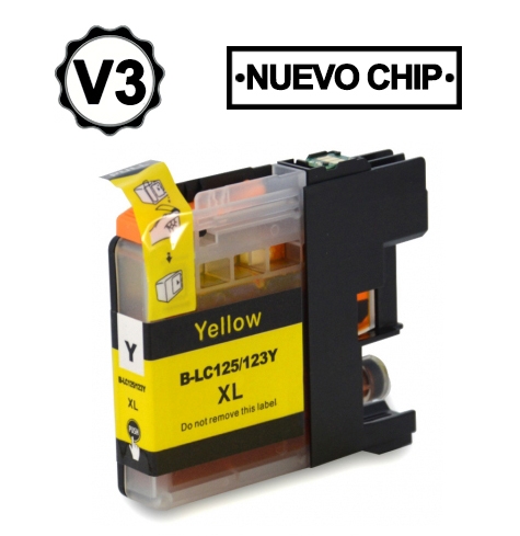 Brother LC123XL/LC121XL Amarelo Cartucho de Tinta Generico - Substitui LC123Y/LC121Y