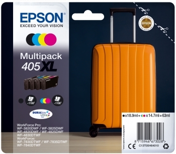 Epson 405XL Pack de 4 Cartuchos de tinta originais - C13T05H64010