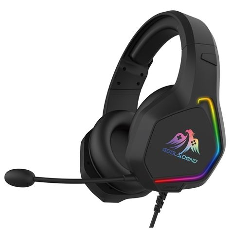 Aucultadores Gaming Coolsound G6 LED Preto