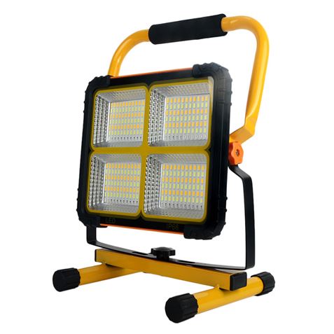 Holofote solar LED Elbat 80W 650lm - Painel solar integrado de 6V,3W - Bateria de 3,2V,10000mAh - Ângulo de iluminação de 360º - Suporte dobrável.
