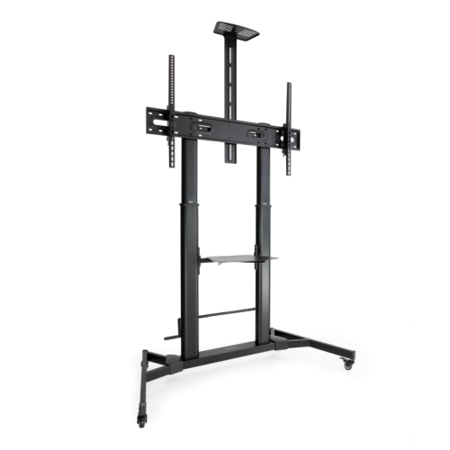 Tooq Suporte Chão Rodas Regulável 60-100"- Preto
