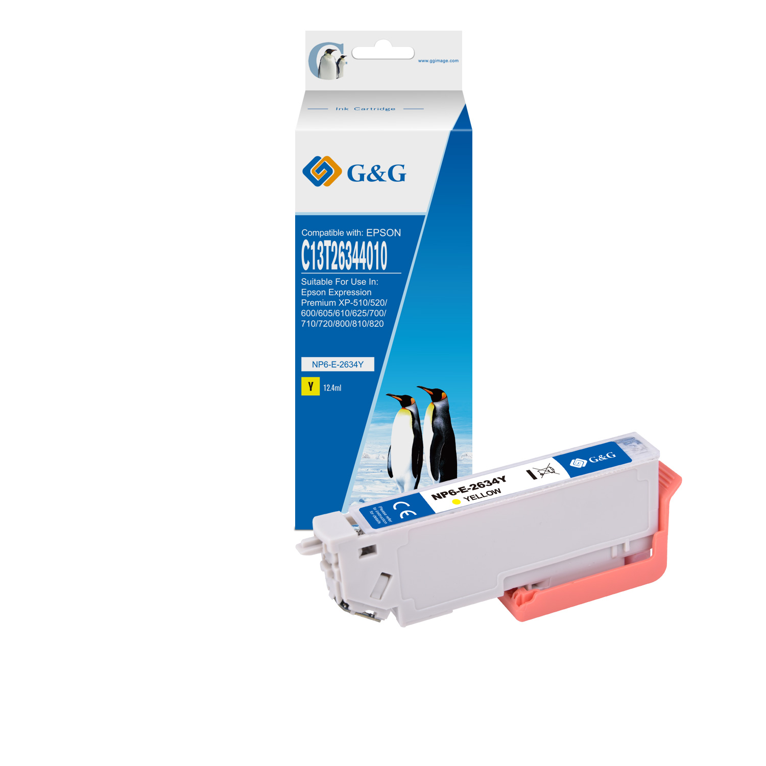 G&G Epson T2634/T2614 (26XL) Amarelo Cartucho de Tinta Generico - Substitui C13T26344012/C13T26144012