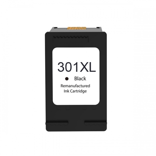 HP 301XL Preto Cartucho de Tinta Remanufacturado - Muestra Nivel de Tinta - Substitui CH563EE/CH561EE