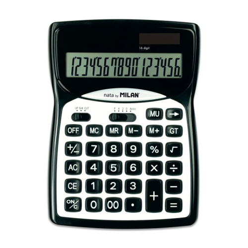 Milan Calculadoras 16 Digitos - 3 Teclas de Memoria - Função Impostos - Raiz Quadrada - Calculo de Margenes