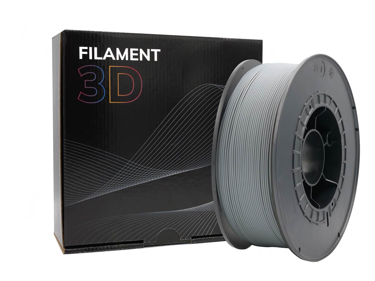 Filamento 3D PLA - Diametro 1.75mm - Bobine 1kg - Cinzento