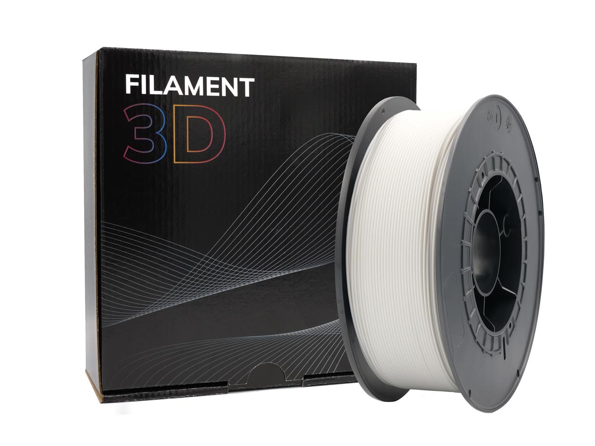 Filamento 3D PLA - Diametro 1.75mm - Bobine 1kg - Branco