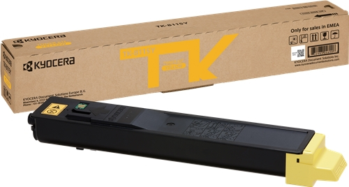 Kyocera TK8115 Amarelo Toner Original - 1T02P3ANL0/TK8115Y
