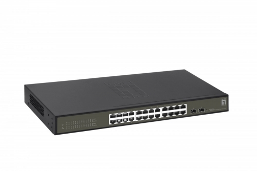 LEVEL ONE 26-PORT GIGABIT SMART LITE SWITCH,24 X GIGABIT RJ45,2 X GIGABIT SFP