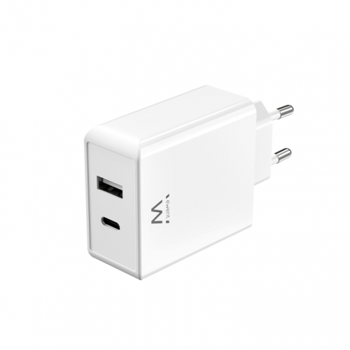EWENT CARREGADOR USB-C &USB NITRETO DE GALIO 45W WHITE