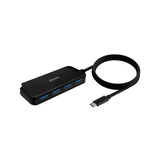 HUB USB-C A 4XUSB-C AISENS 60CM Preto