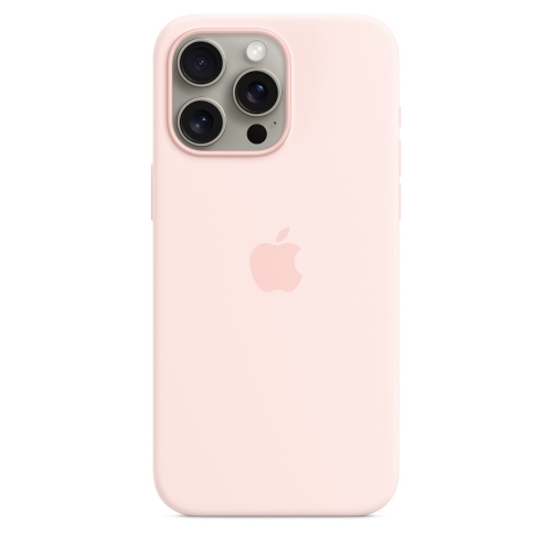 Capa iPhone 15 Pro Max Silicone Case with MagSafe - Light Pink