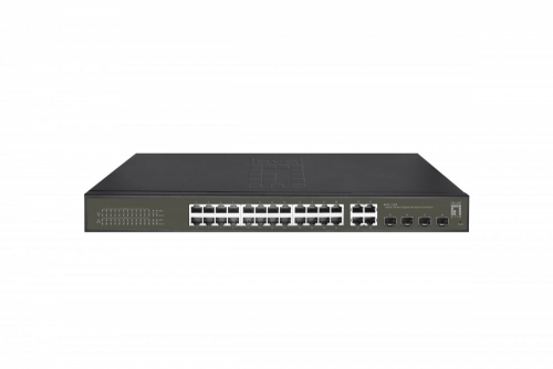 LevelOne GES-2128P switch de rede Gerido L2 Gigabit Ethernet (10/100/1000) Power over Ethernet (PoE) Preto