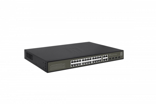 LevelOne GES-2128P switch de rede Gerido L2 Gigabit Ethernet (10/100/1000) Power over Ethernet (PoE) Preto