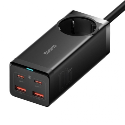 Gan3 Pro Desktop Powerstrip Ac+2U+2C 100W Eu Preto