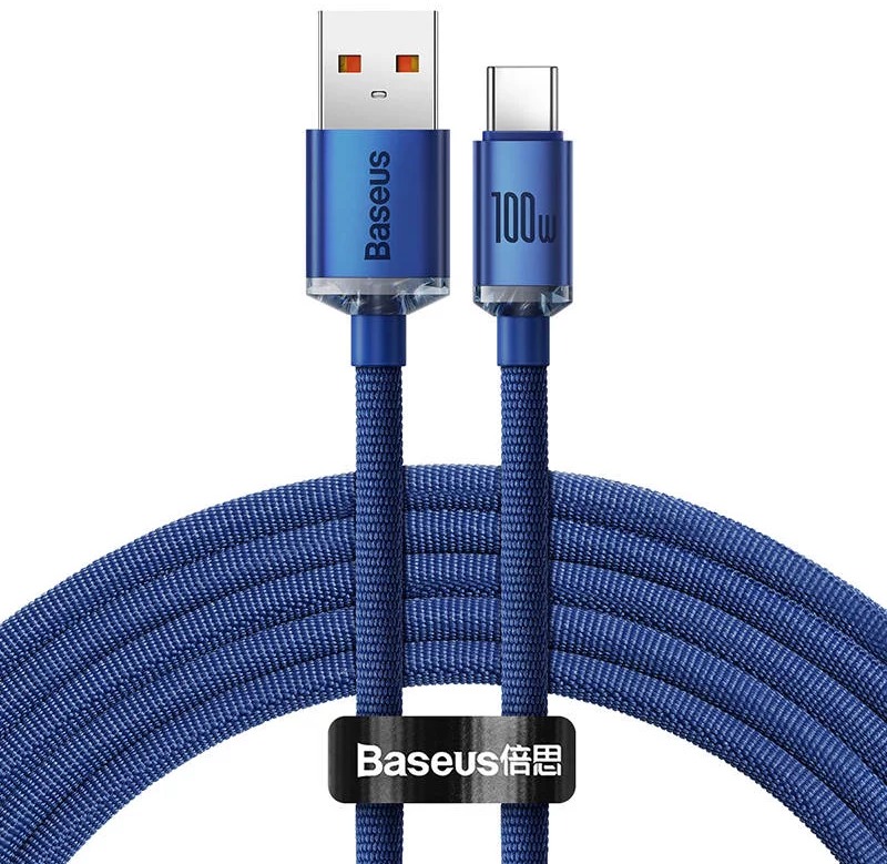 Cabo Crystal Shine USB para USB-C:1.2m (azul)