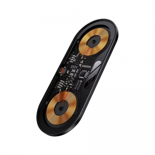 Carregador Wireless 2In1 20W Digital Led Display Preto