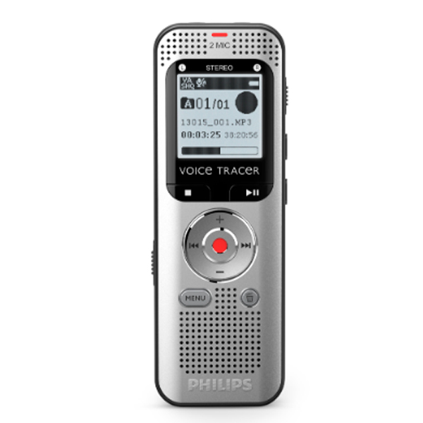 PHILIPS GRAVADOR DE VOZ DIGITAL 2 MICROFONES 8GB DVT2015
