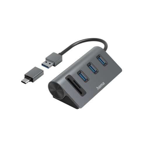 Hub HAMA USB Hub/Card Reader,5 Portas - 200140