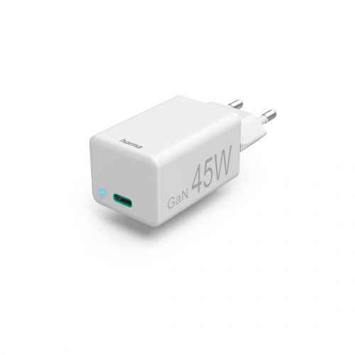 Mini Carregador HAMA PD/QC USB-C 45W,branco - 201653