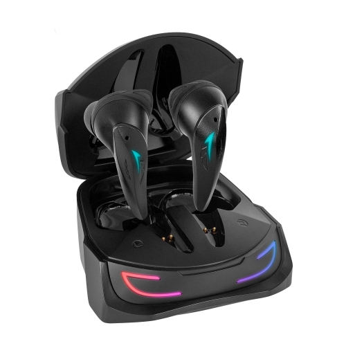 Headphones MARS GAMING MHIULTRA TRUE WIRELESS EARPHONES,BT 5.3,QI CHARGE,RGB,24H,BLACK