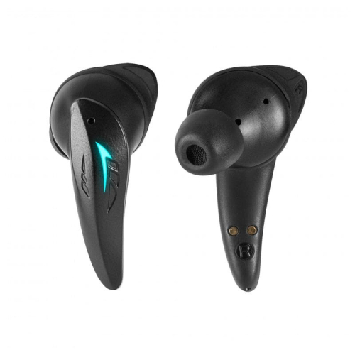 Headphones MARS GAMING MHIULTRA TRUE WIRELESS EARPHONES,BT 5.3,QI CHARGE,RGB,24H,BLACK
