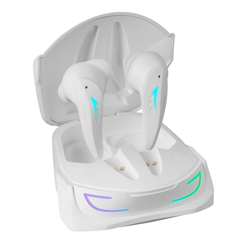 Headphones MARS GAMING MHIULTRAW TRUE WIRELESS EARPHONES,BT 5.3,QI CHARGE,RGB,24H,WHITE