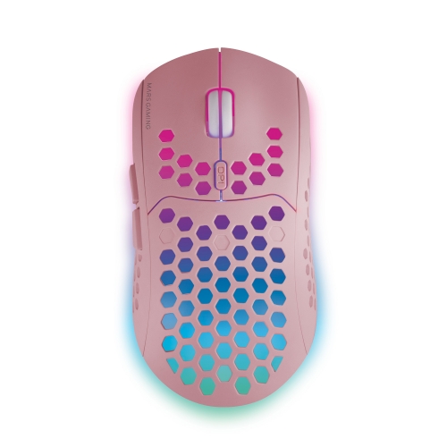 Rato MARS GAMING MMW3 WIRELESS MOUSE,79G ULTRA-LIGH,RECHARGEABLE BATTERY,PINK