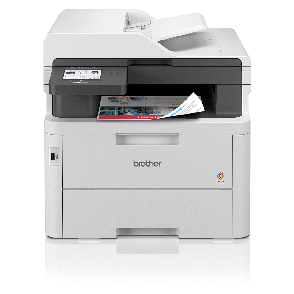 Impressora Brother Multifunções Laser Cor MFC-L3760CDWRE1 - LED + WiFi + Fax + USB