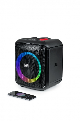 BIGBEN PARTY LUMINOUS LOUDSPEAKER BT 200W USB SD AUX MIC REMOTE CONTROL BLACK