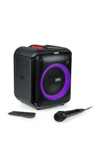 BIGBEN PARTY LUMINOUS LOUDSPEAKER BT 200W USB SD AUX MIC REMOTE CONTROL BLACK