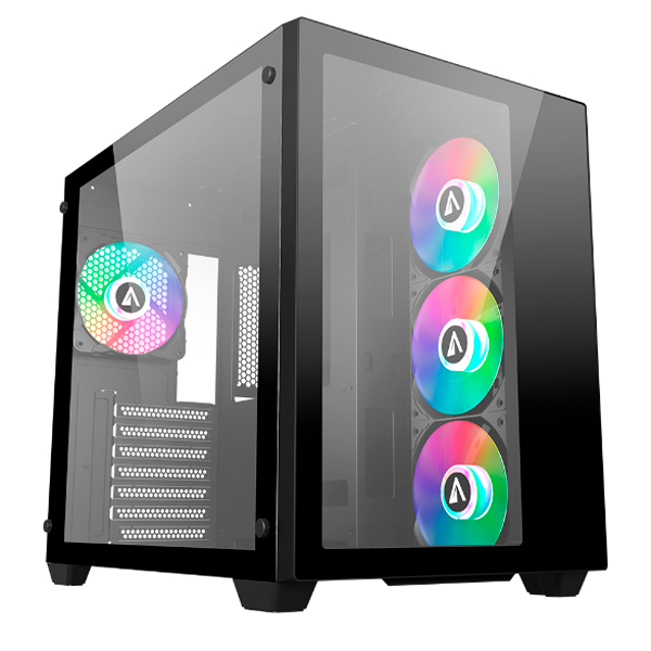 Caixa ATX ABYSM DANUBE SAVA 285 BX203 ARGB TEMPERED GLASS Preto