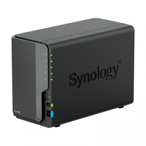 NAS SYNOLOGY DS224+ 2 BAHIAS ETHERNET J4125 PRETO