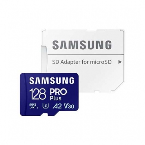 Samsung PRO Plus Cartão Micro SDXC 128GB UHS-I U3 A2 V30 Clase 10 com Adaptador SD