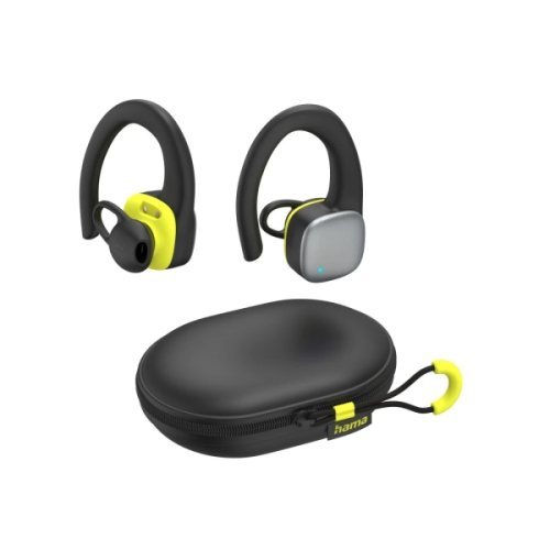 Headphones HAMA "Spirit Athletics"Bluetooth True Wireless,Ear Hook,blk/yell
