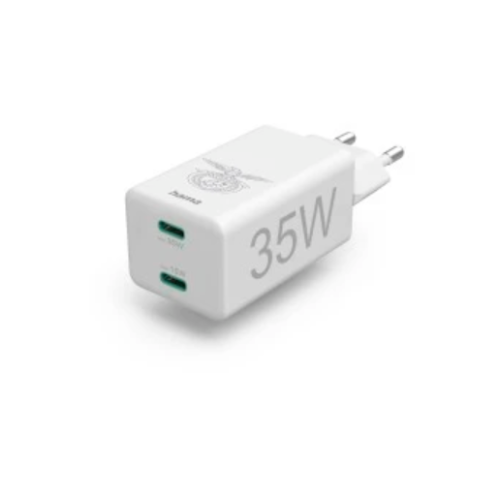 Carregador HAMA Benfica Mini 2xUSB-C 35W,branco
