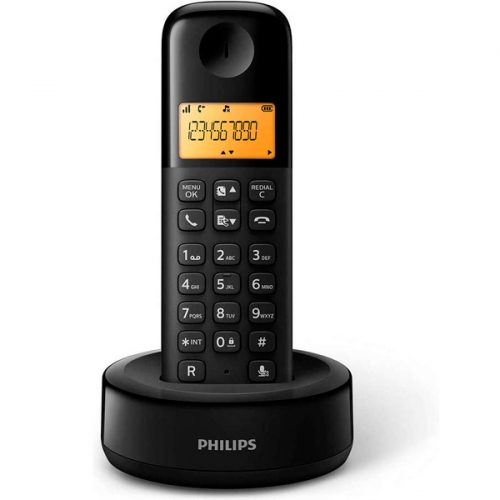 PHILIPS TELEFONE SEM FIOS PRETO 1.6"D1601B/34